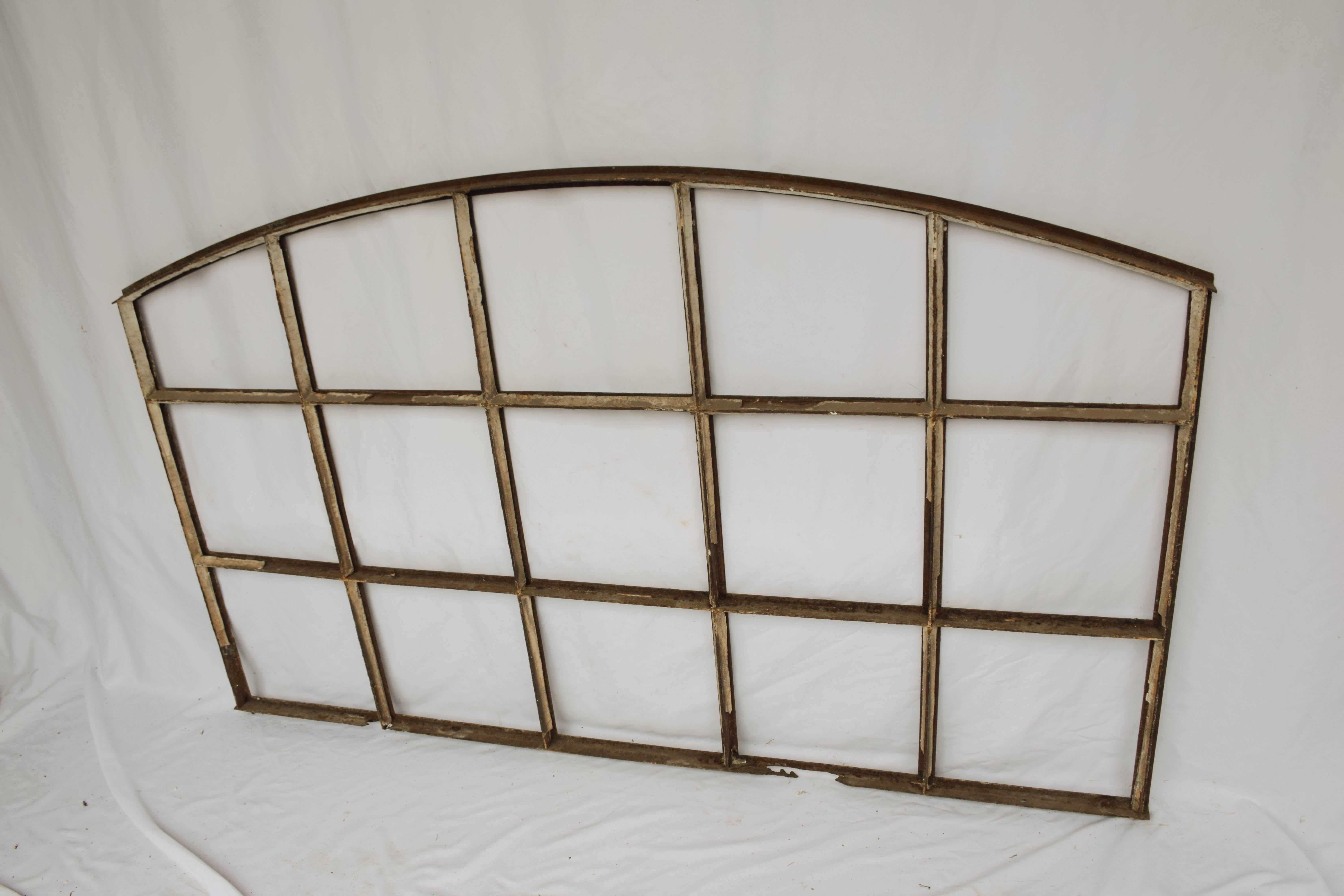 Industrial Iron Arched Factory Window 1