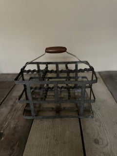 Industrial iron bottle holder