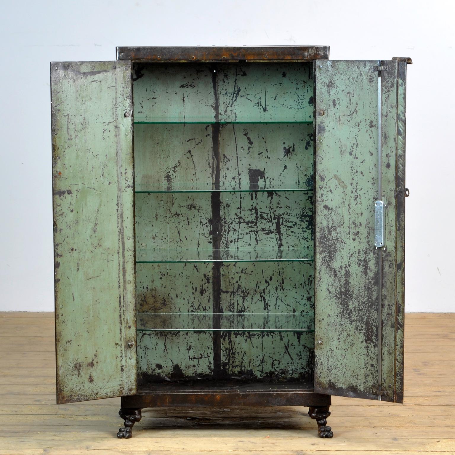 Early 20th Century Industrial Iron Cabinet, 1910s