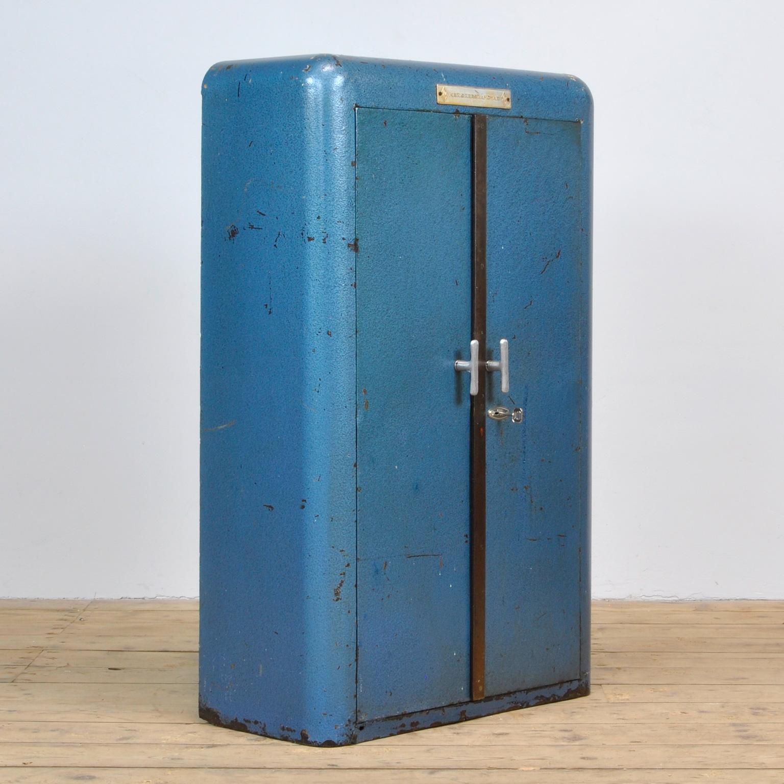 Hungarian Industrial Iron Cabinet, 1950s