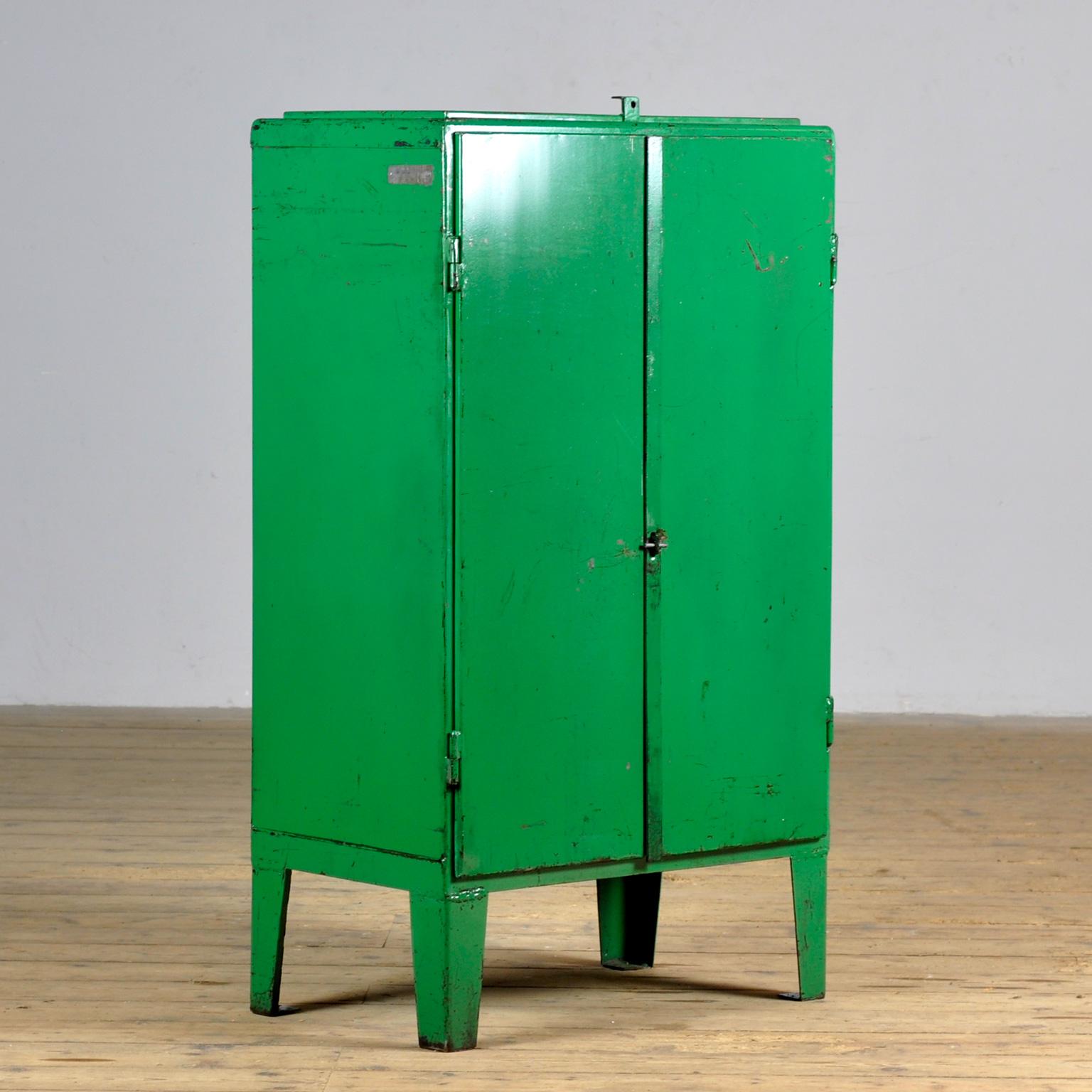 Hungarian Industrial Iron Cabinet, 1960s For Sale