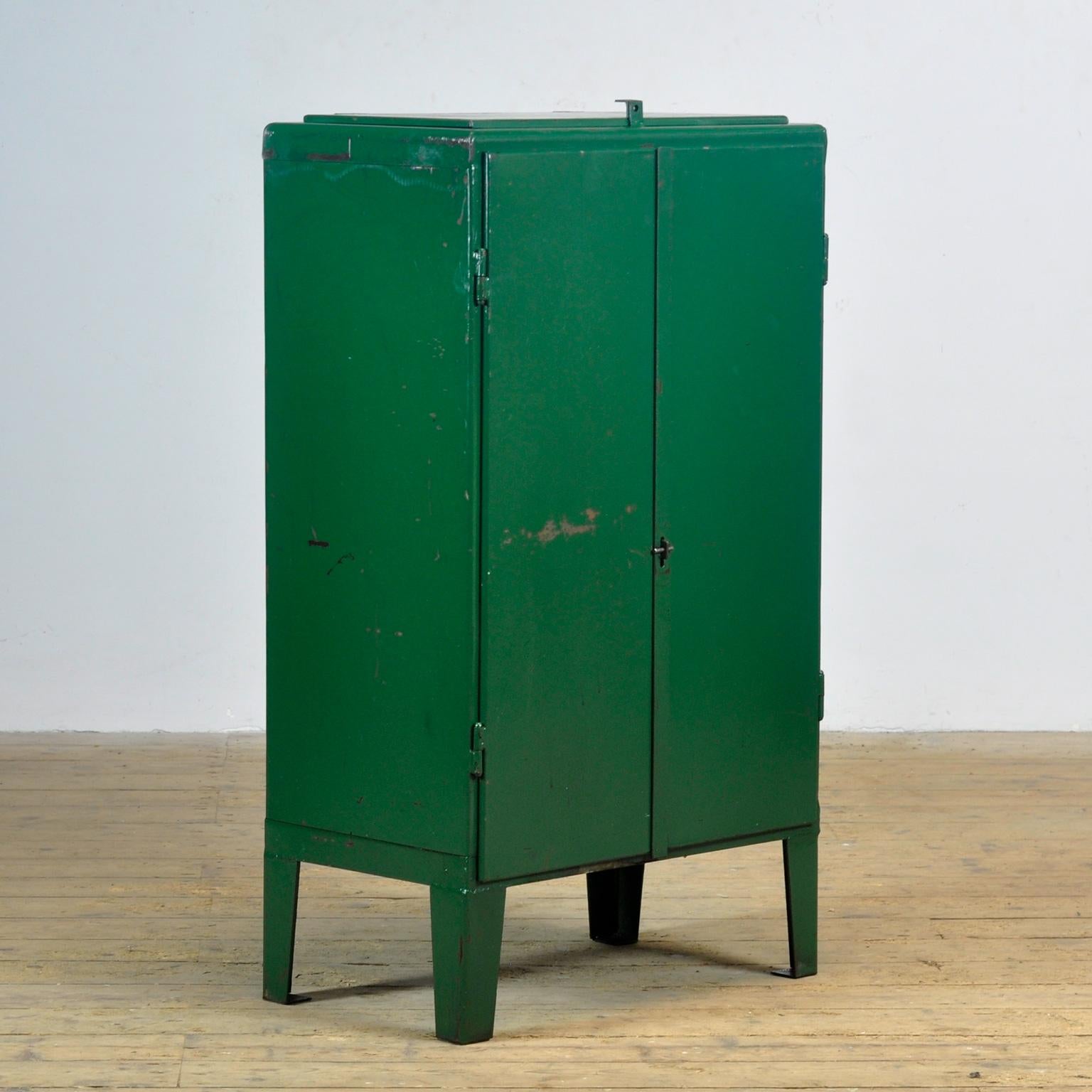 Hungarian Industrial Iron Cabinet, 1960s For Sale