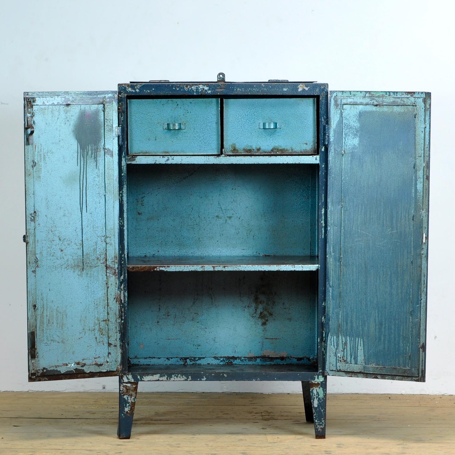 Mid-20th Century Industrial Iron Cabinet, 1960s For Sale