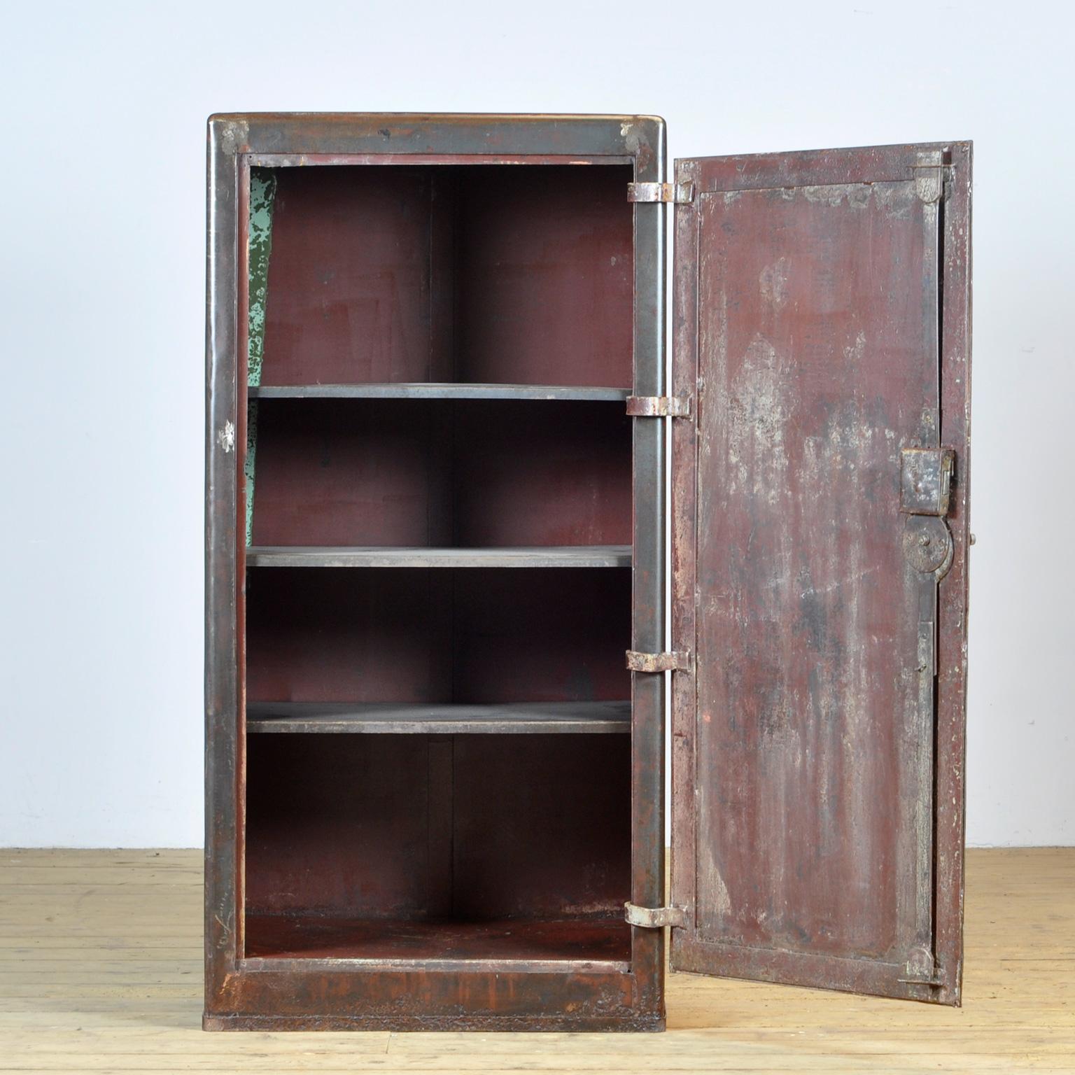 Mid-20th Century Industrial Iron Cabinet, 1960s For Sale