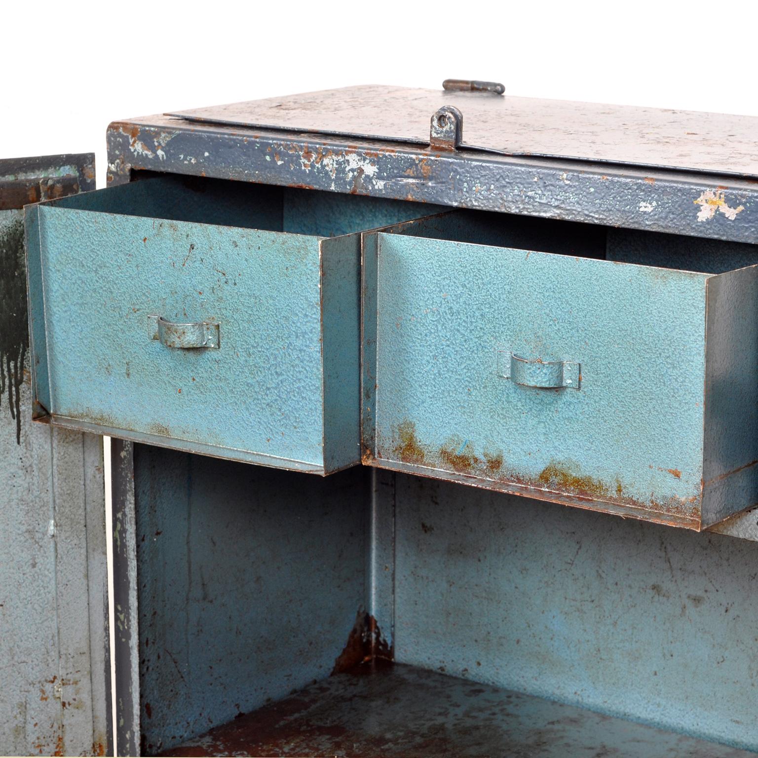 Industrial Iron Cabinet, 1960s For Sale 2