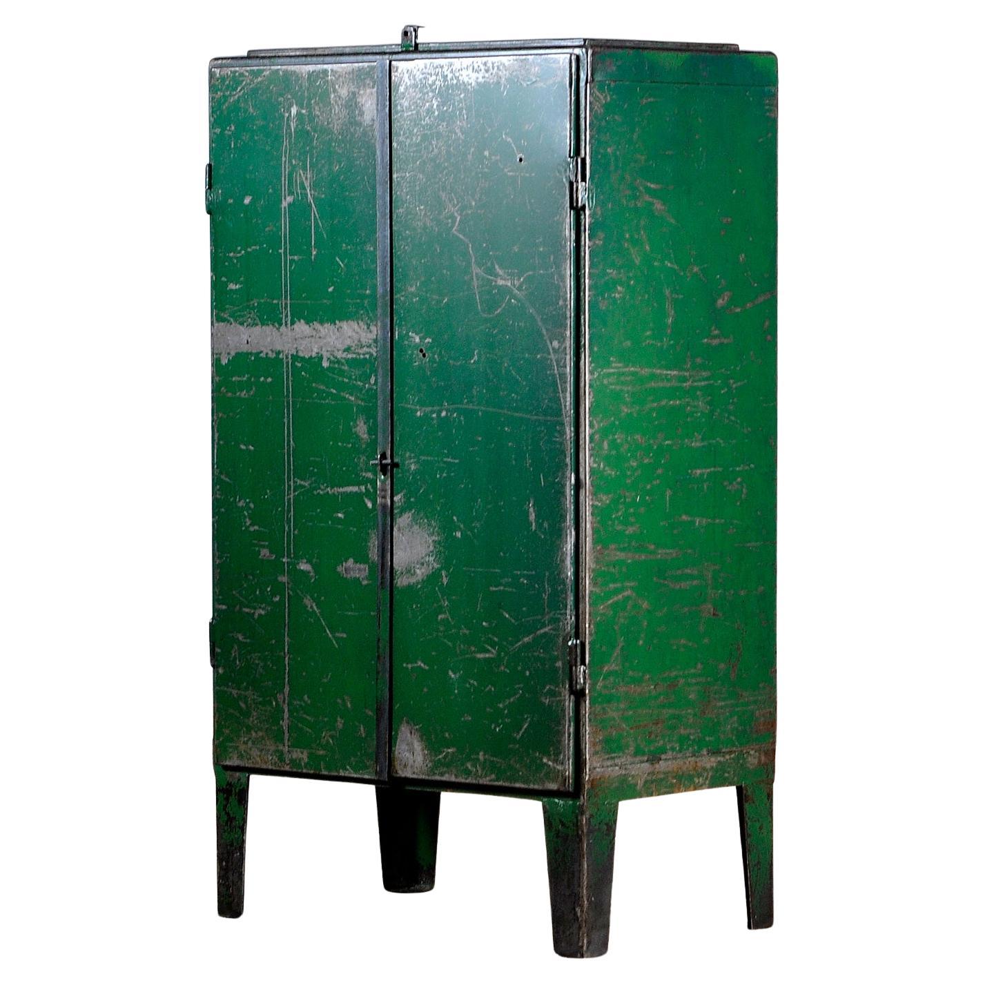 Industrial Iron Cabinet, 1960s For Sale
