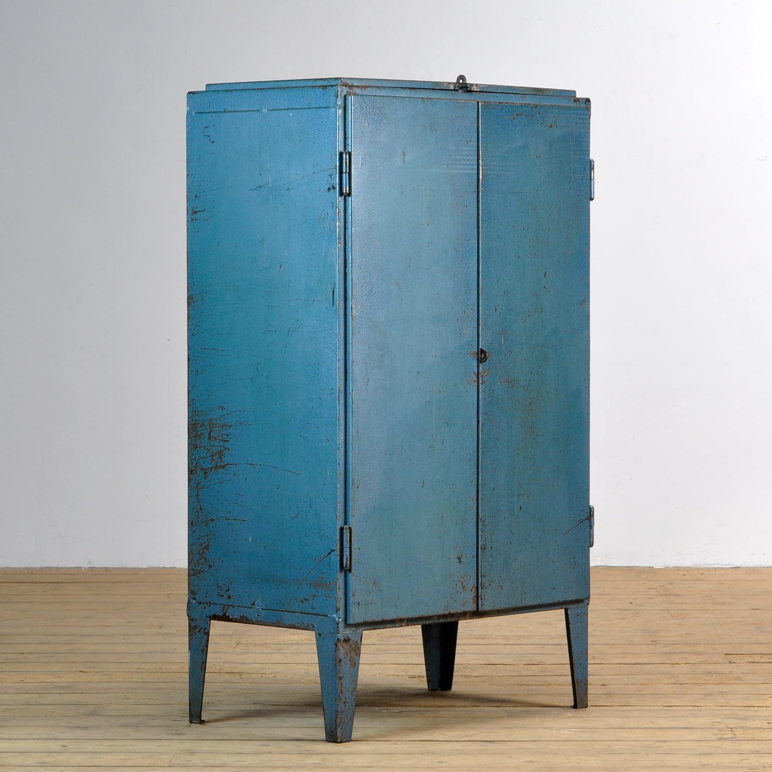 Hungarian Industrial Iron Cabinet, 1970s