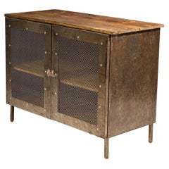 Industrial iron cabinet from the 1950s, Czechoslovakia