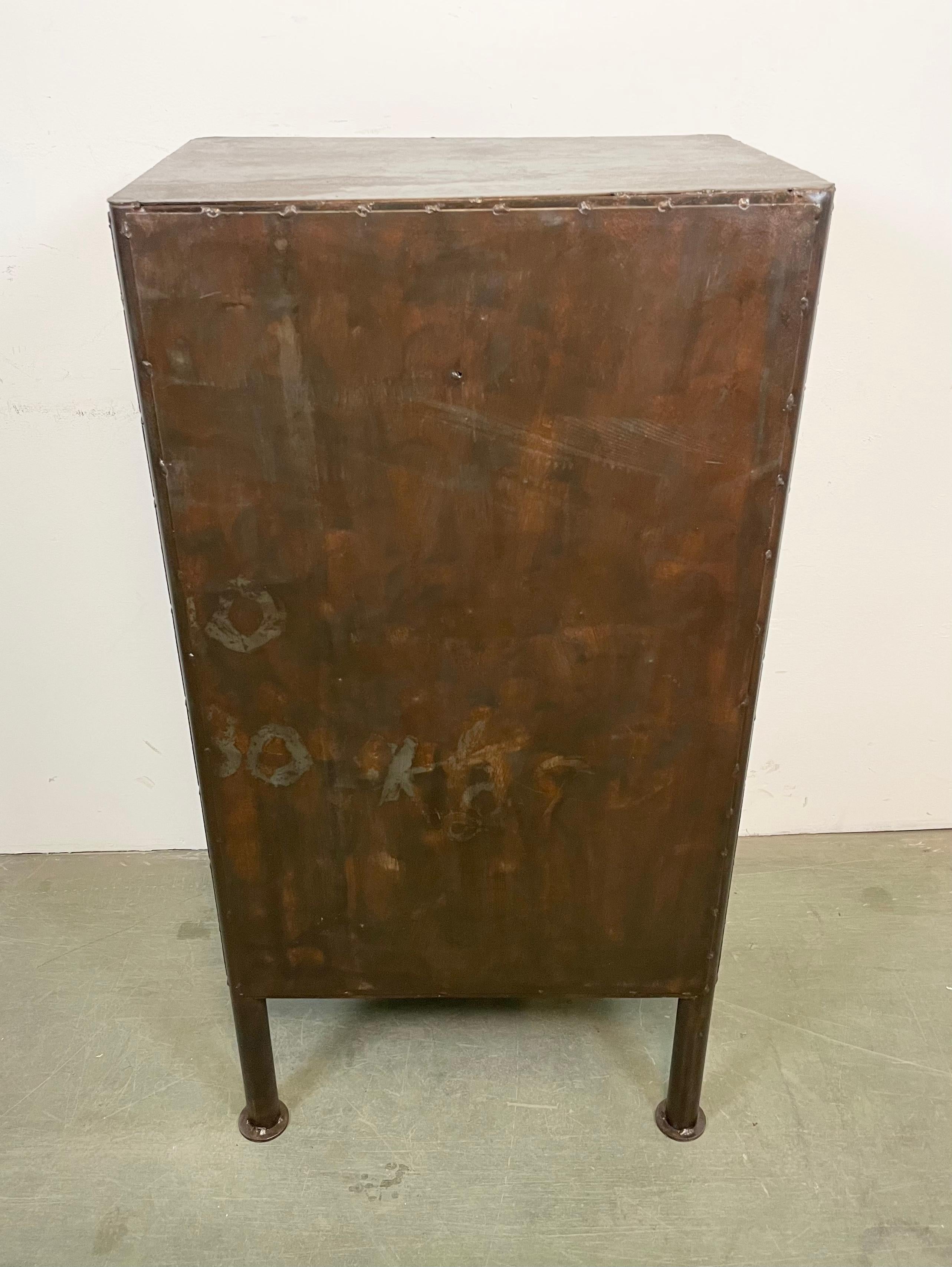 Industrial Iron Cabinet with Mesh Door, 1960s 8