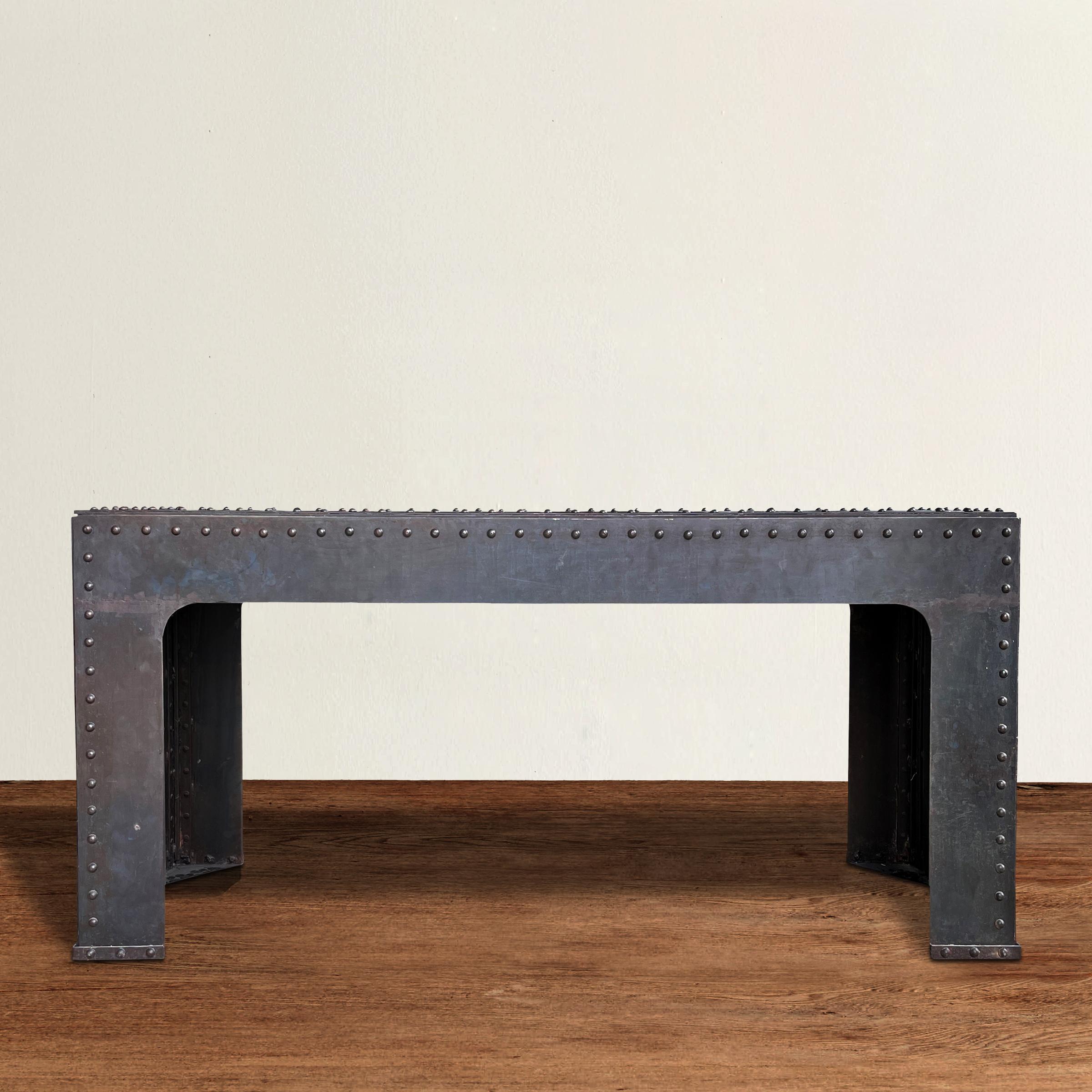 Industrial Steel Console Table 11