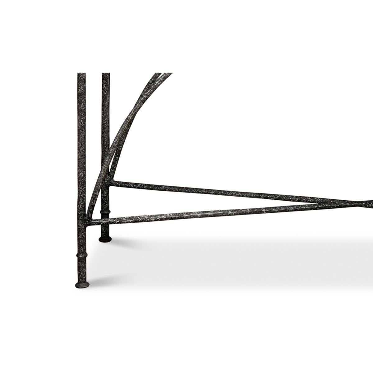 Industrial Iron Console Table For Sale 3