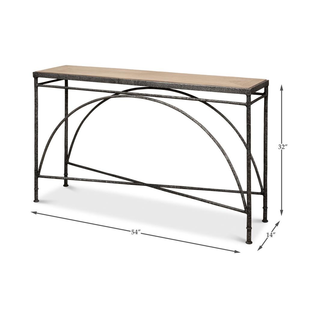 Industrial Iron Console Table For Sale 4