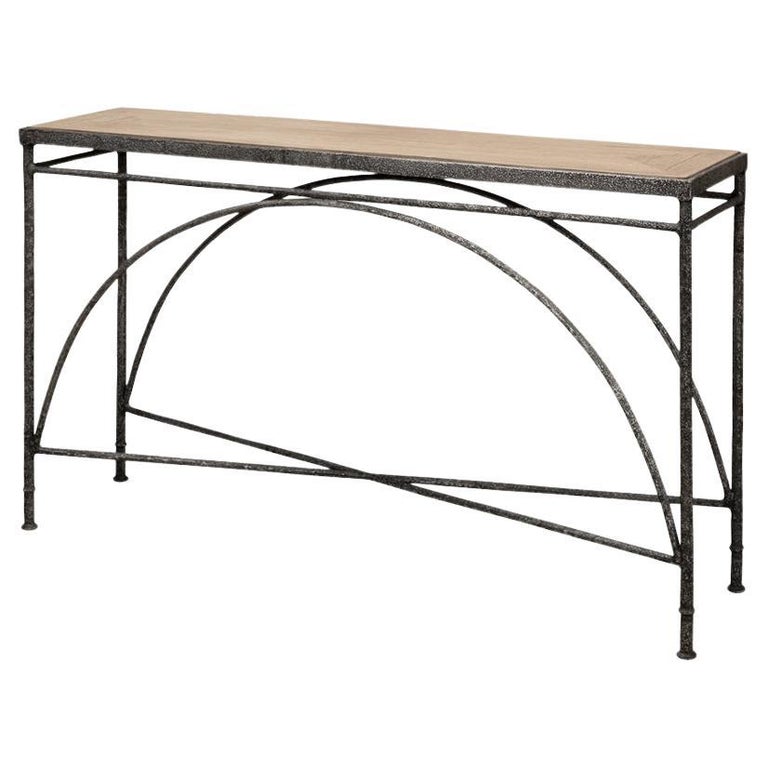 Industrial Iron Console Table For Sale at 1stDibs