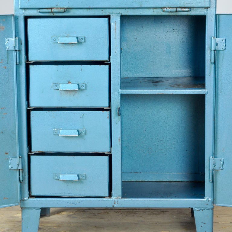 Industrial Iron Cupboard, 1960s at 1stDibs