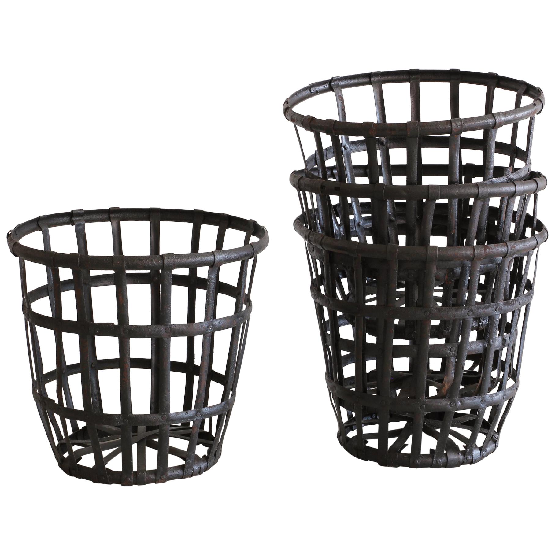 Industrial Iron French Baskets