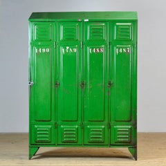 Industrial iron green locker, 1950s