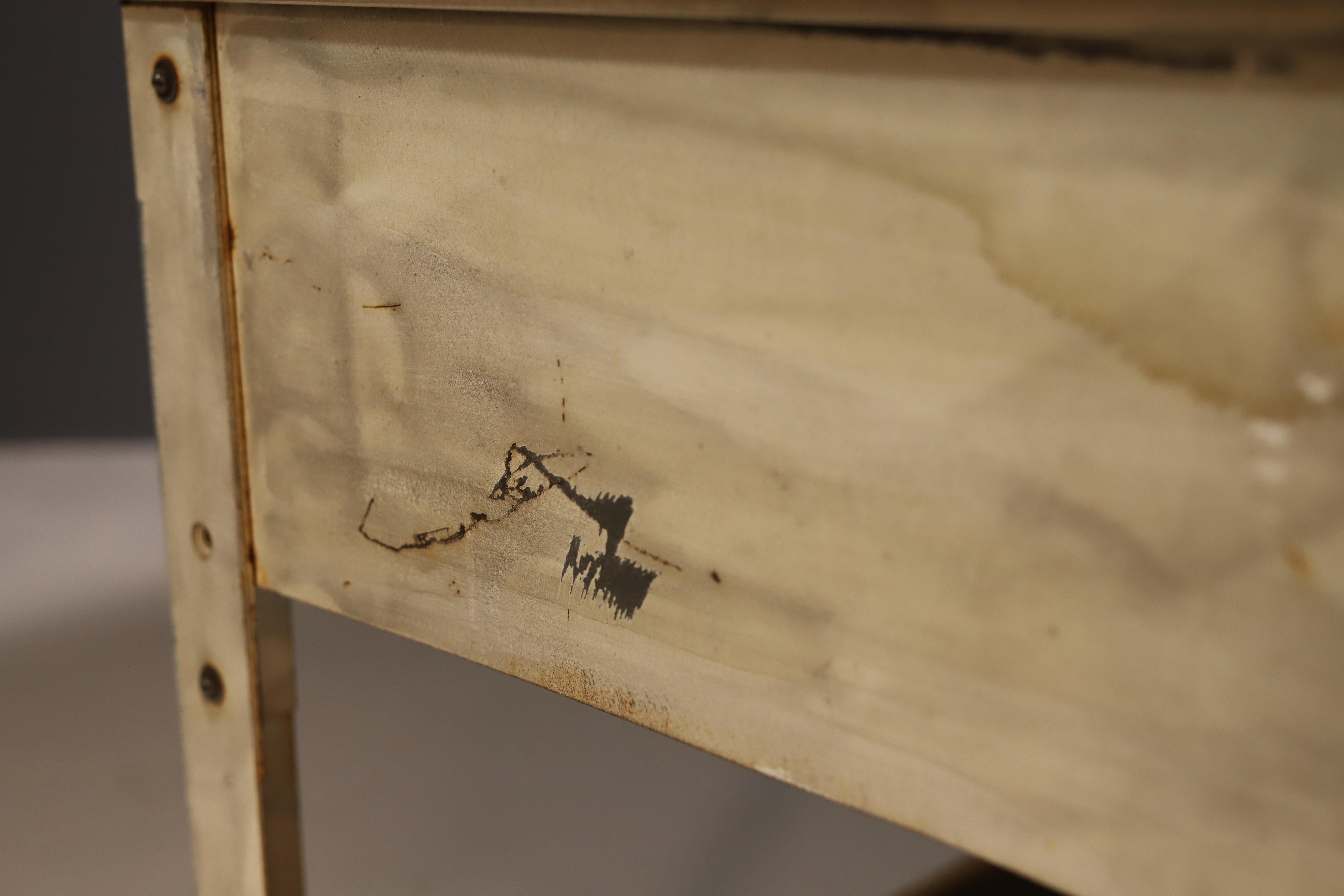 Industrial iron kitchen table from the 1950s, Czechoslovakia For Sale 5