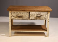 Industrial iron kitchen table from the 1950s, Czechoslovakia