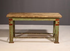 Industrial iron kitchen table from the 1950s, Czechoslovakia