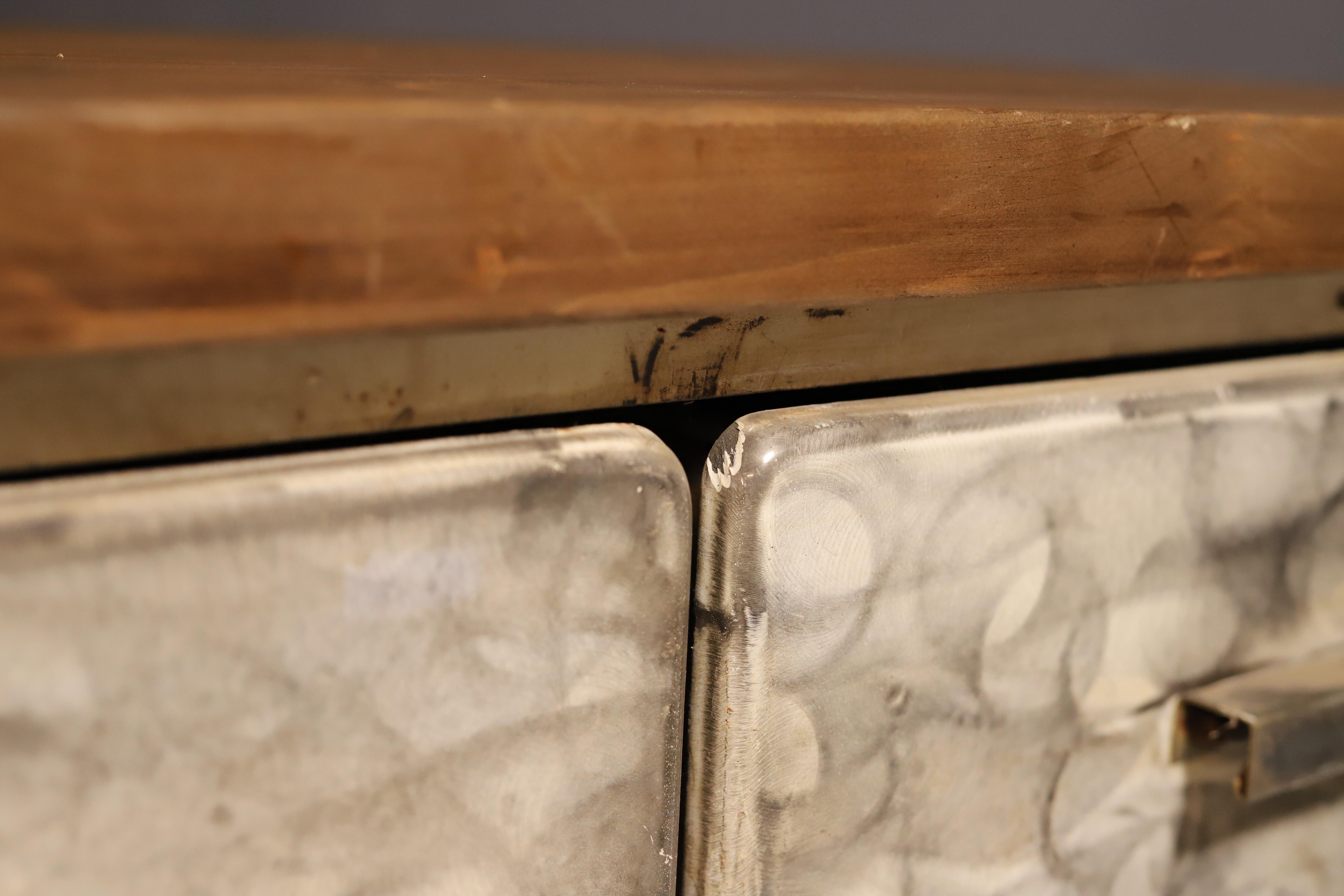 Industrial iron kitchen table from the 1950s, Czechoslovakia For Sale 2