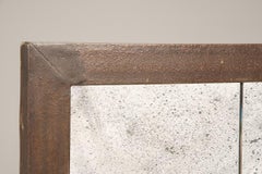 Industrial Iron Mirror Black and White With Studs  140×140 CM