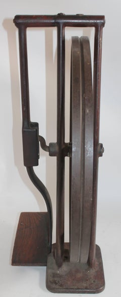 Industrial Iron Wheel 19th Century Original Painted