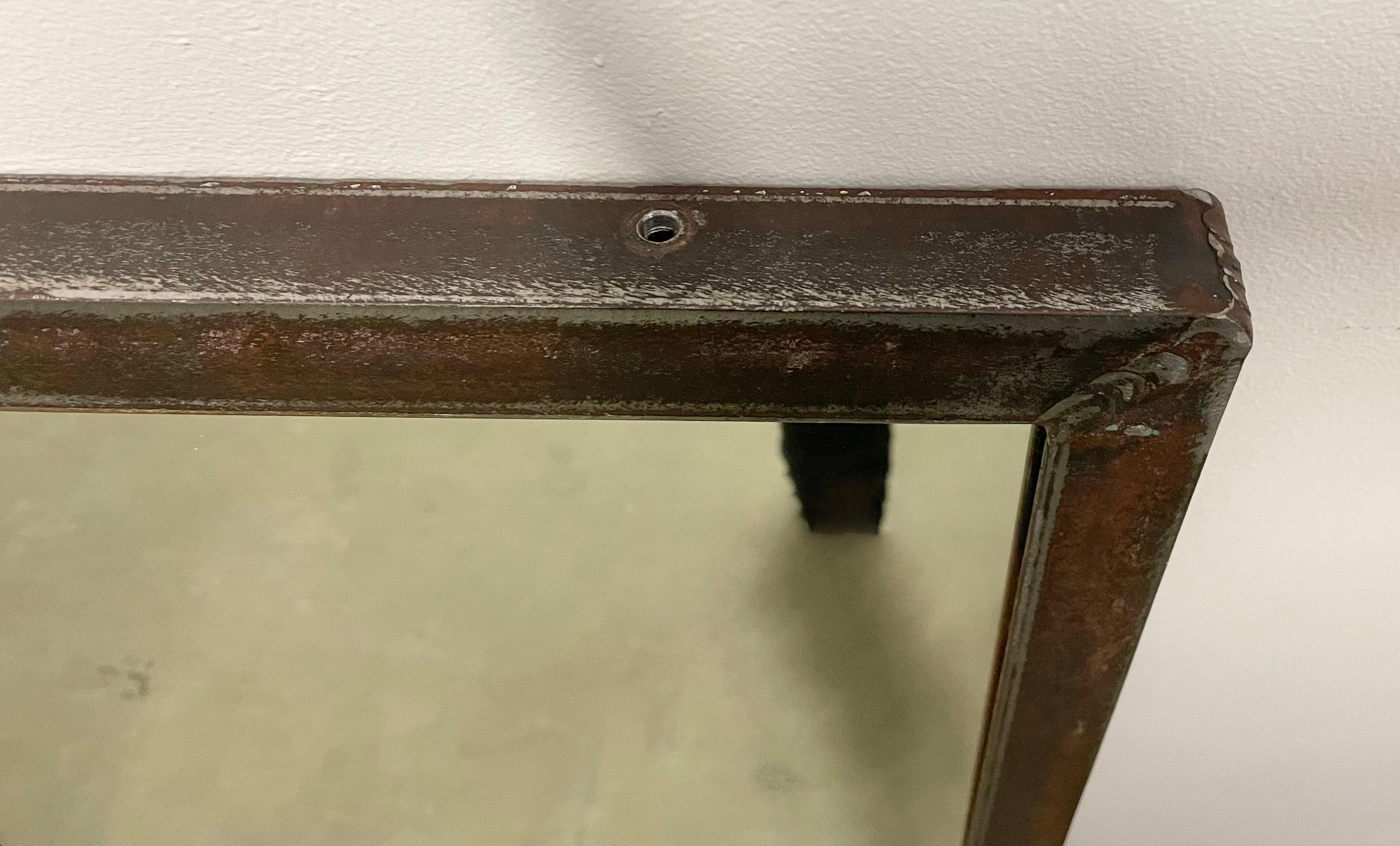 Industrial Iron Window Mirror, 1950s For Sale 1