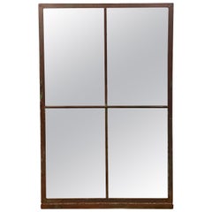 Industrial Iron Window Mirror, 1950s