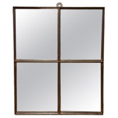 Industrial Iron Window Mirror, 1950s