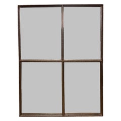 Industrial Iron Window Mirror, 1950s
