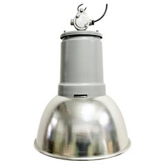 Lampe suspendue italienne industrielle en aluminium de Fael Luce, 1970