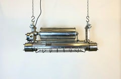 Industrial Japanese Hanging Tube Light from Kokosha Osaka, 1980s