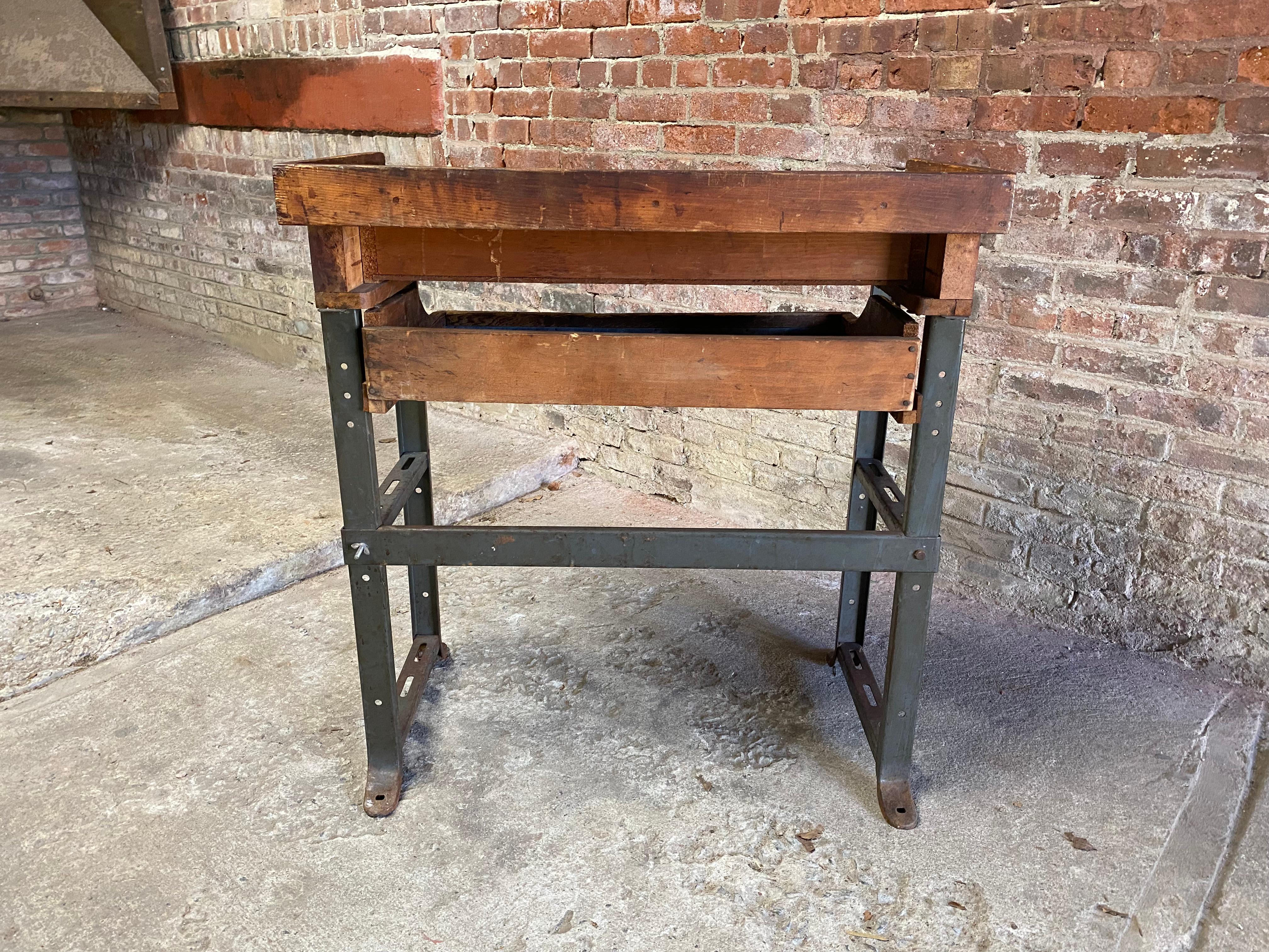 20th Century Industrial Jeweler's Bench Work Table