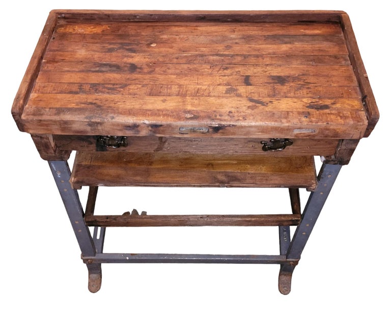 Industrial Jeweler's Bench Work Table at 1stDibs