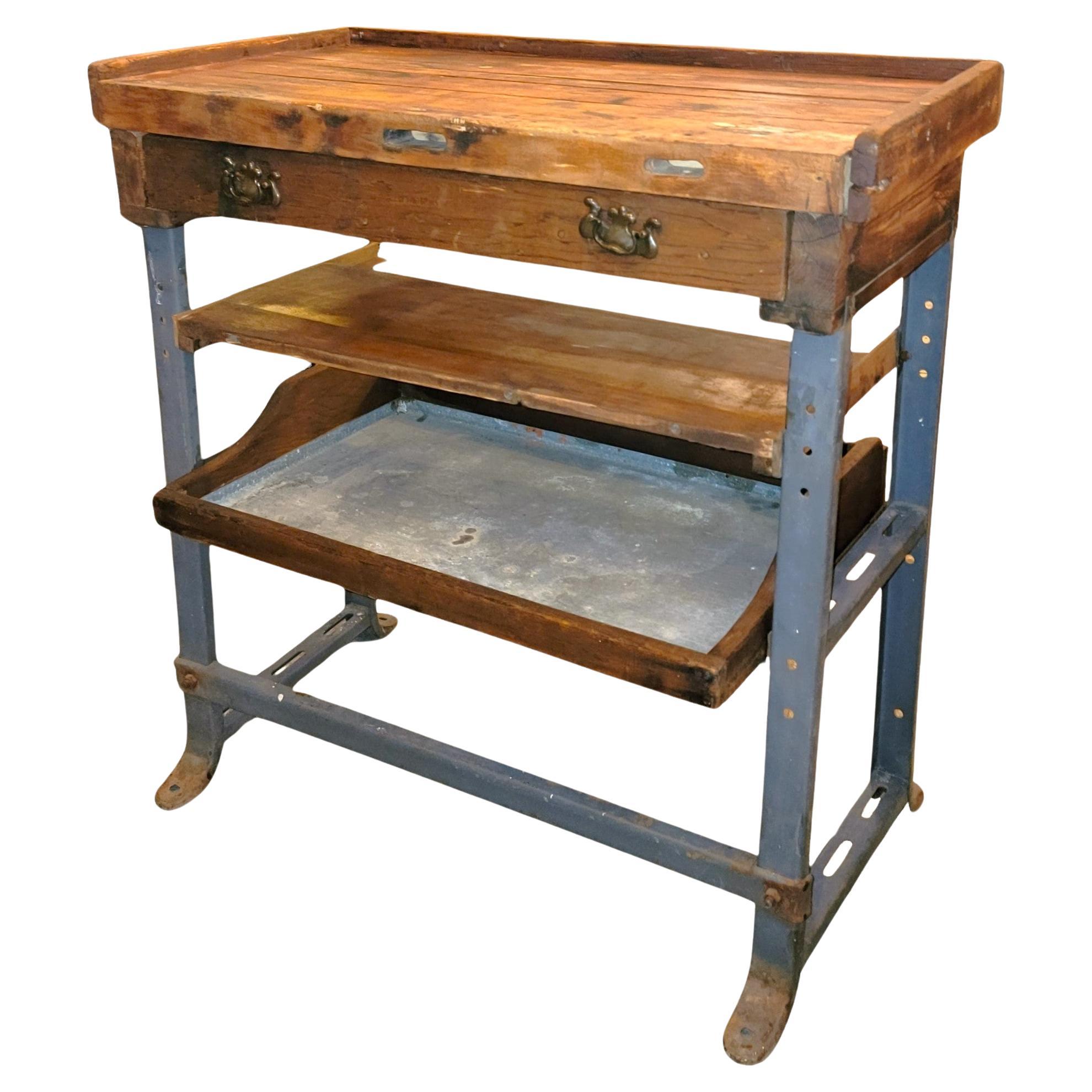 Industrial Jewelers Bench/ Work Table at 1stDibs