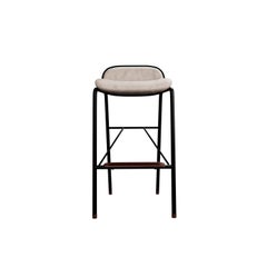 Taburete de cocina industrial DUV Cuero crema hecho a mano por Murmurio