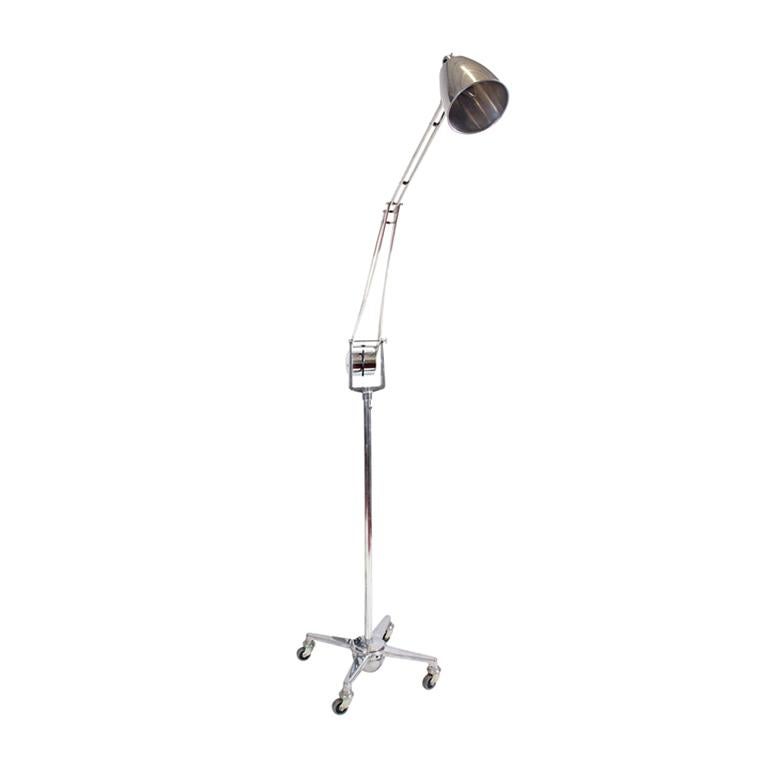 Industrial Balanced Swing Arm Floor Lamp For Sale