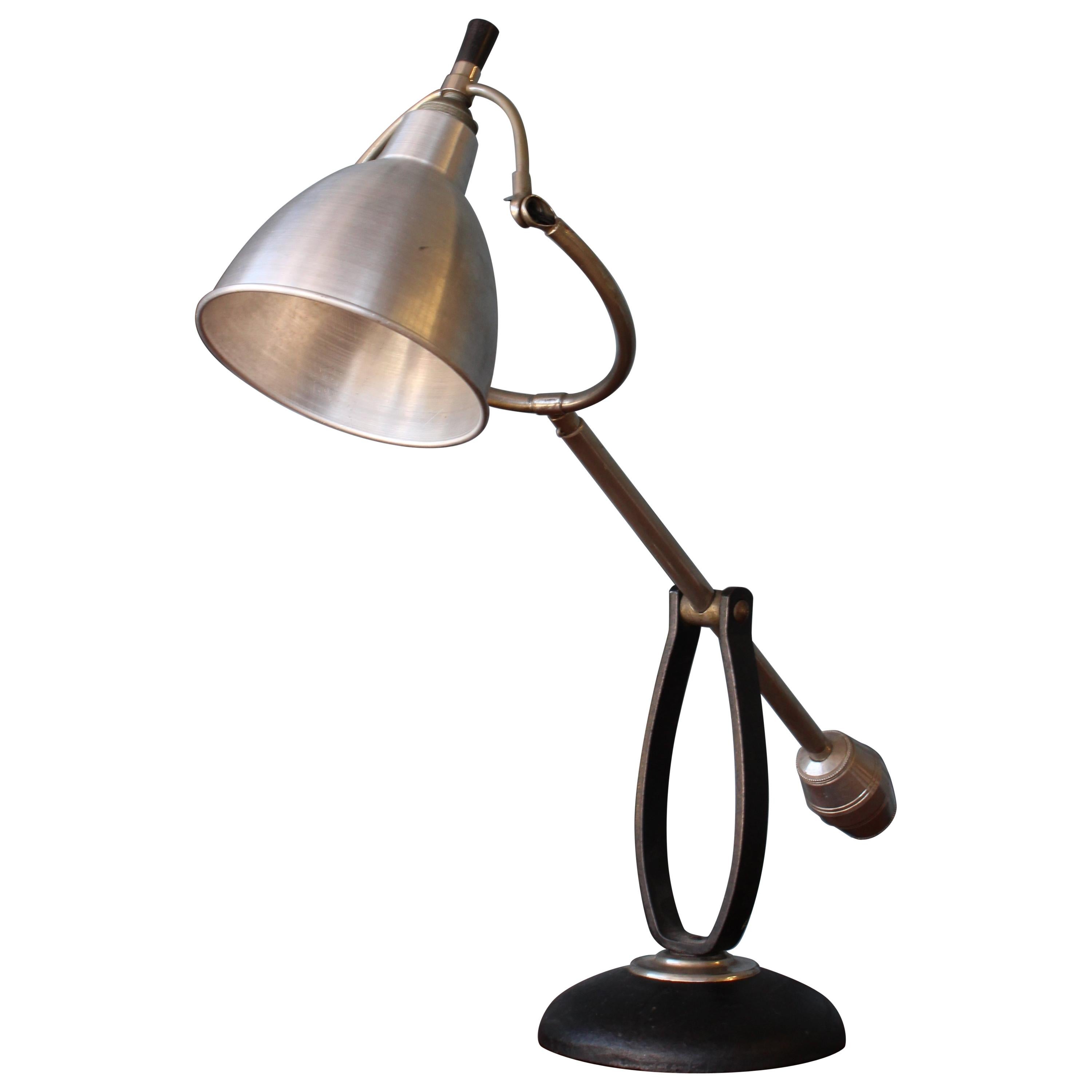 Industrial Lamp with Adjustable Head, 1940s, France.