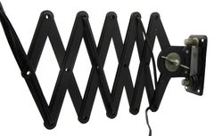 Industrial Large AGI Belgium Scissor Task Lamp Wall Sconce, 1950s