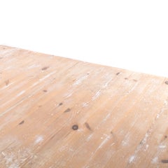 Industrial Large Table with Black Painted Legs in Solid Pine