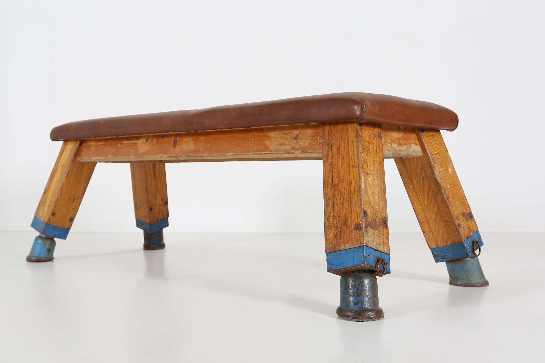 Industrial Leather Bench 3
