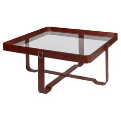 Industrial Leather Coffee Table