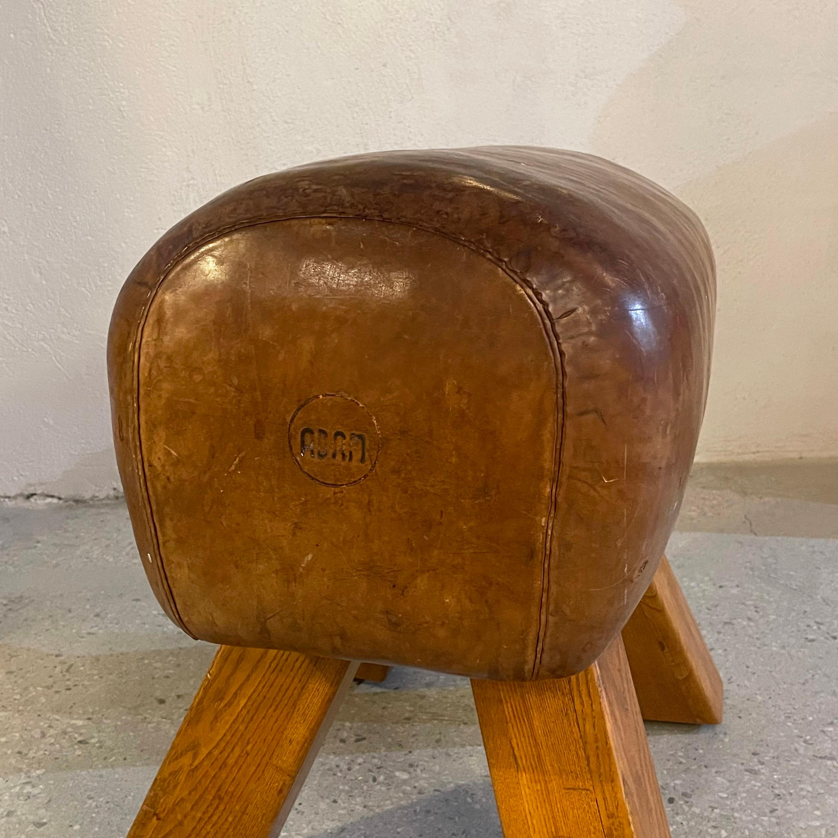 Industrial Leather Gymnastic Pommel Horse Bench For Sale 2