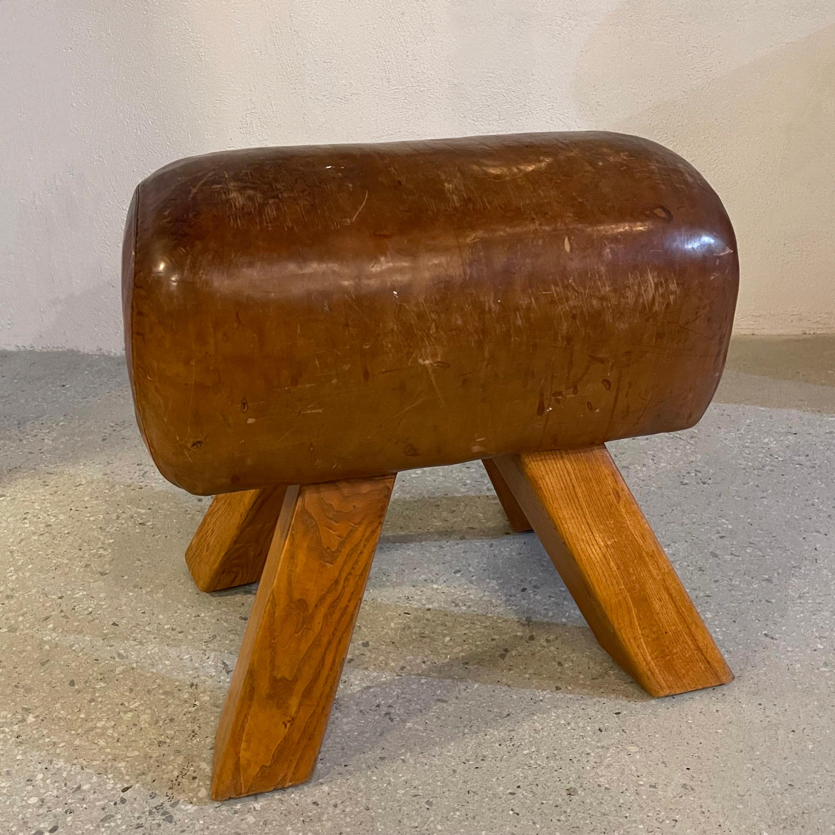 Industrial Leather Gymnastic Pommel Horse Bench For Sale 3