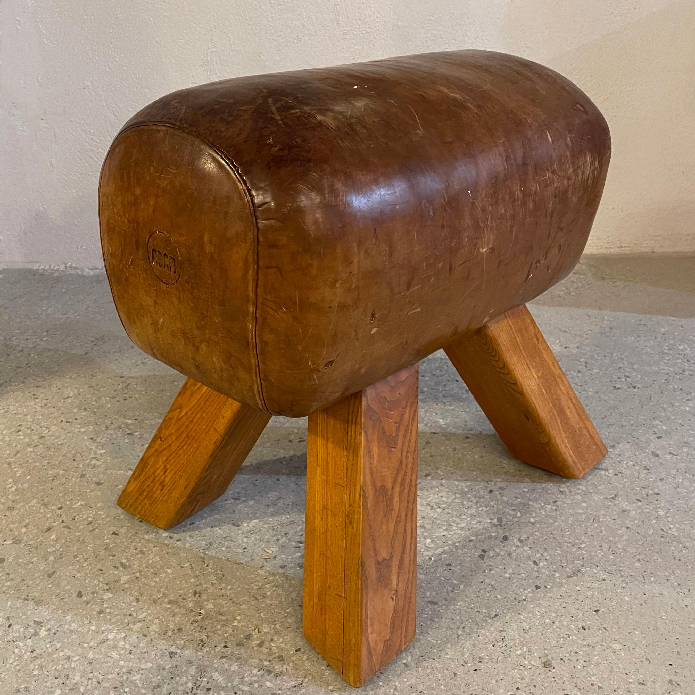 Industrial Leather Gymnastic Pommel Horse Bench For Sale 4