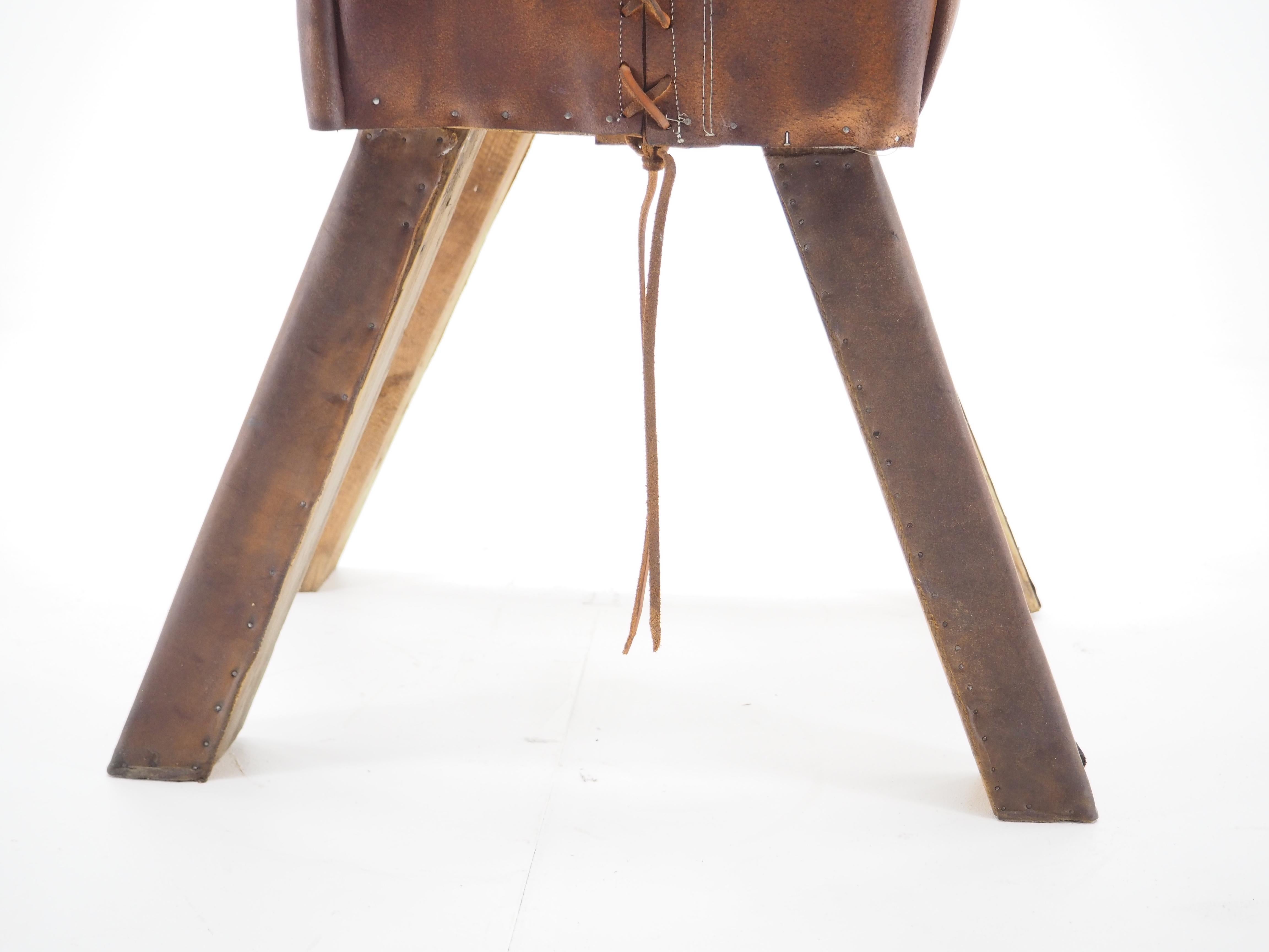  Stylish Industrial Leather Gymnastic Seat/Decoration/Aid 1
