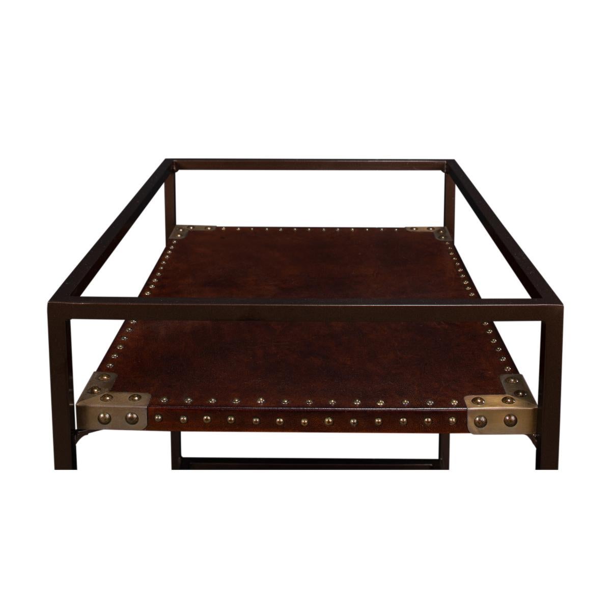 Industrial Leather Trolley For Sale 1