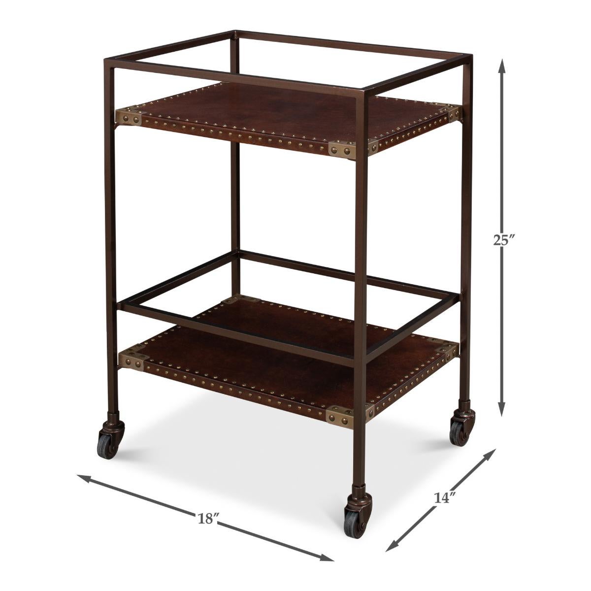 Industrial Leather Trolley For Sale 2