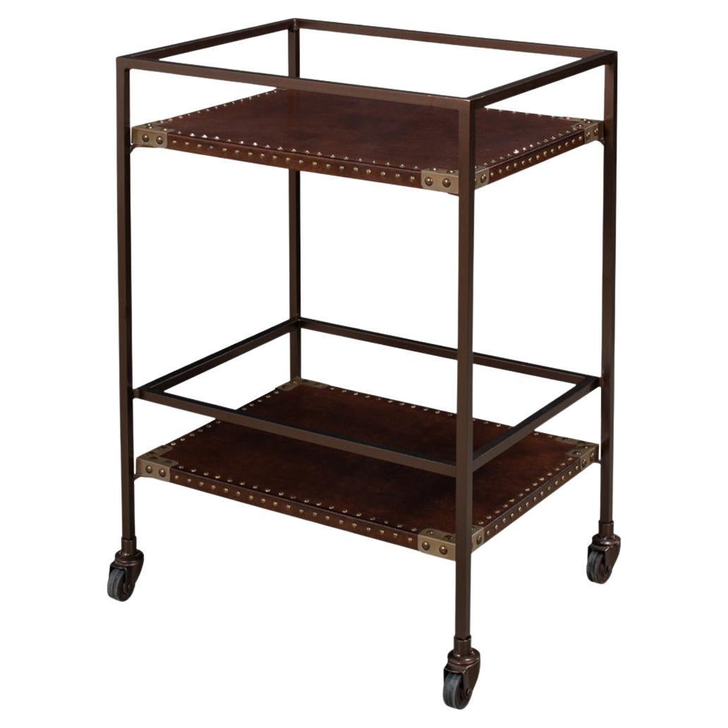 Industrial Leather Trolley For Sale