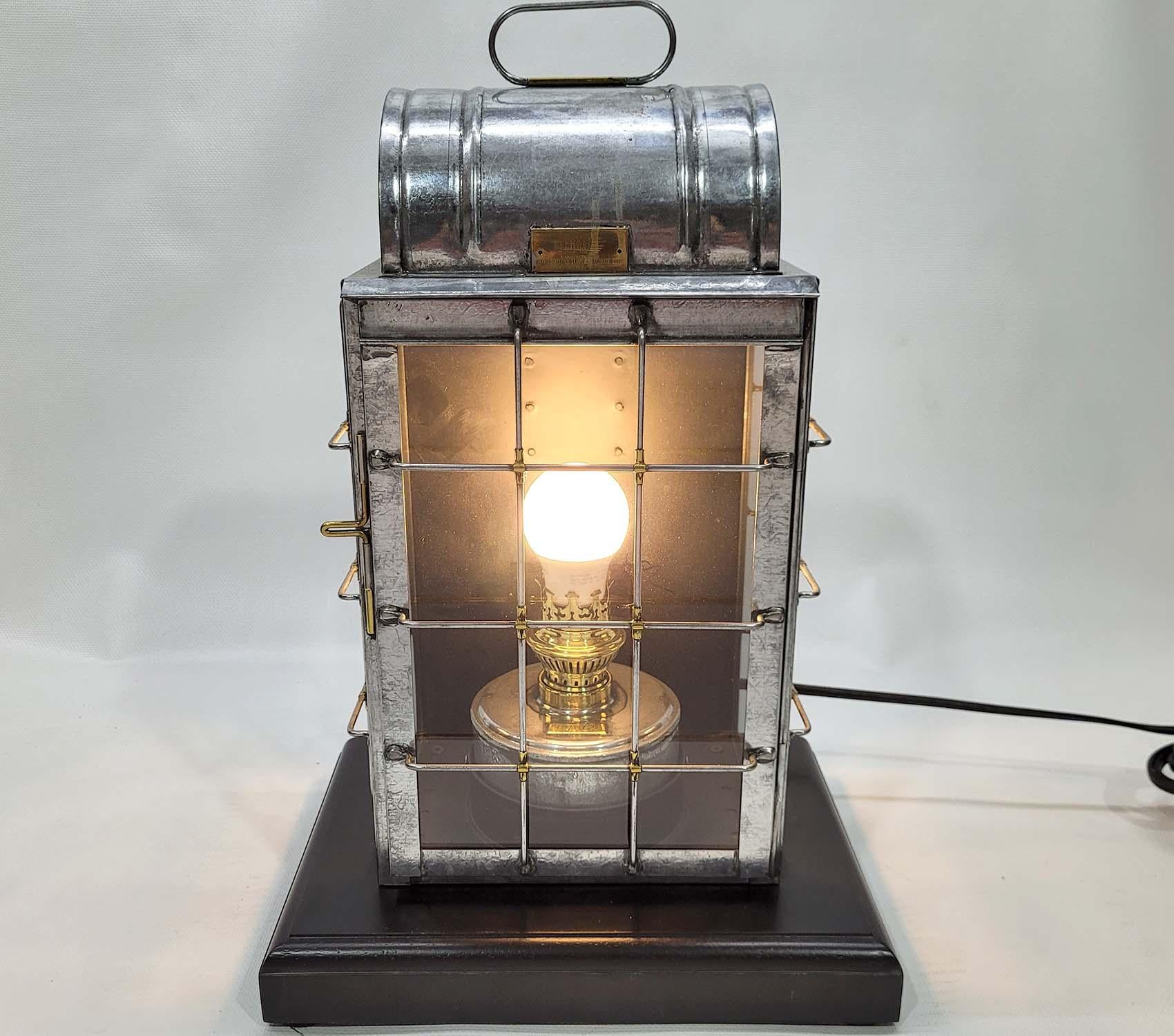 Industrial Lighting Ships Lantern In Good Condition For Sale In Norwell, MA